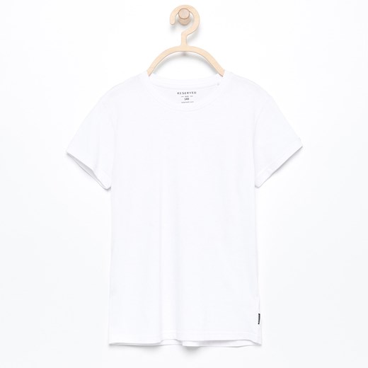 Reserved - Gładki t-shirt - Biały  Reserved 140 