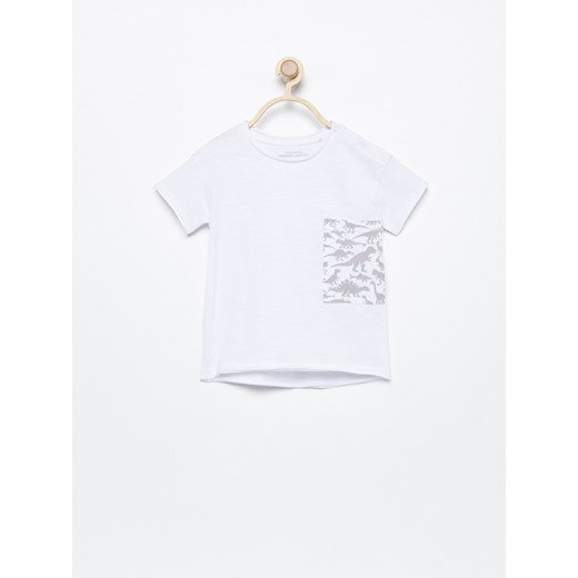 Reserved - T-shirt z bawełny organicznej - Biały Reserved  80 