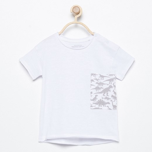 Reserved - T-shirt z bawełny organicznej - Biały  Reserved 68 