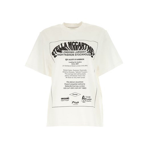 Stella McCartney Koszulka dla Kobiet Na Wyprzedaży, biały (Pure White), Bawełna, 2019, 40 40