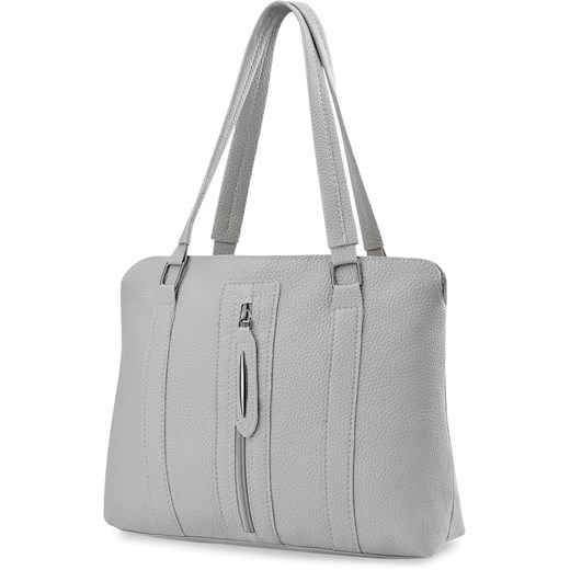 Shopper bag bez dodatków matowa na ramię elegancka duża 