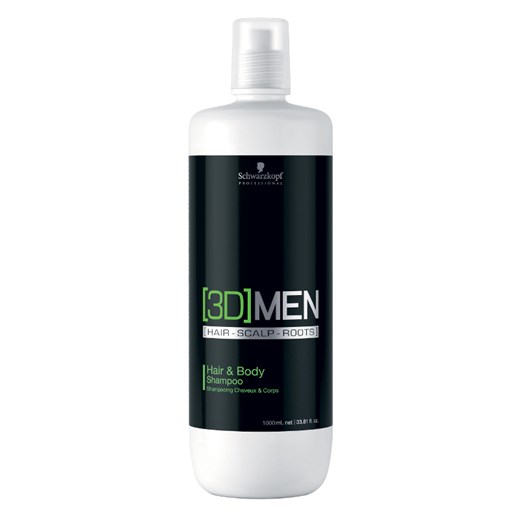 Schwarzkopf [3D] Men Hair &amp; Body | Szampon do włosów i ciała 1000ml  Schwarzkopf  wyprzedaż Estyl.pl 