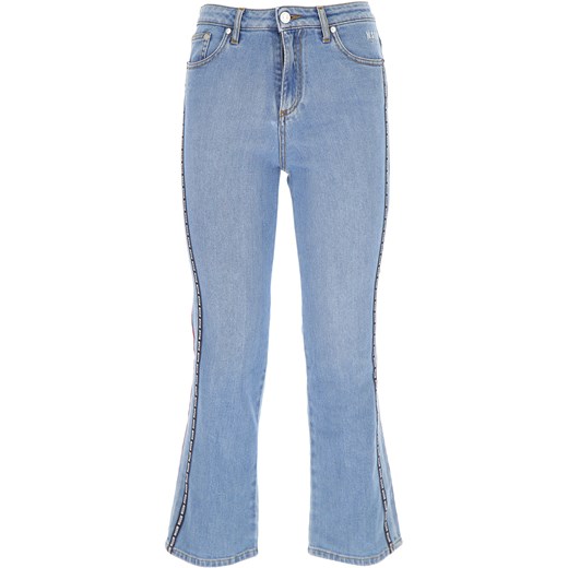 Msgm jeansy damskie niebieskie bez wzorów 