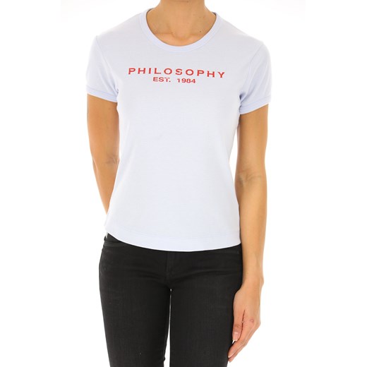 Philosophy di Lorenzo Serafini Koszulka dla Kobiet Na Wyprzedaży, jasny niebieski, Bawełna, 2019, 44 M