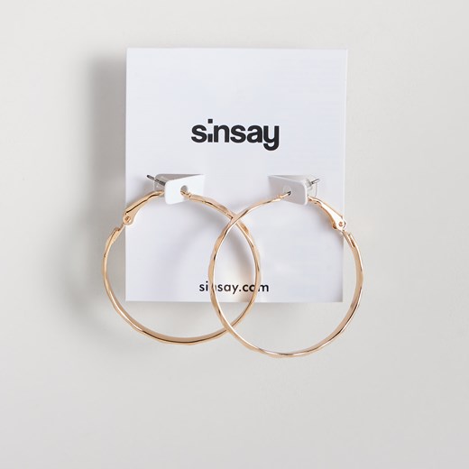 Sinsay - Kolczyki koła - Beżowy Sinsay  One Size 