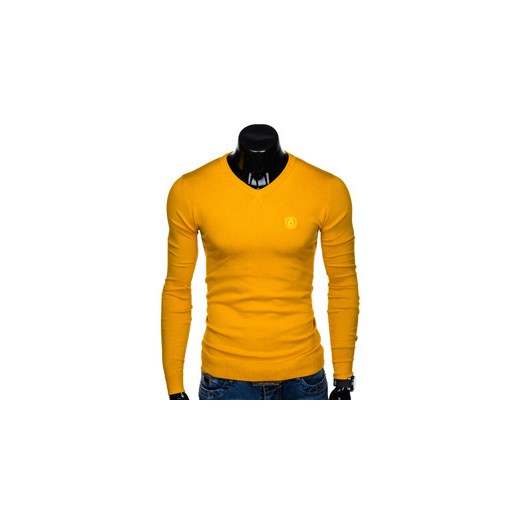 Sweter męski E74 - żółty