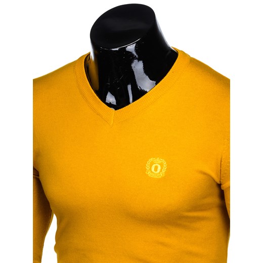 Sweter męski E74 - żółty