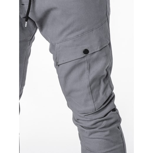 Spodnie męskie joggery - szare P707