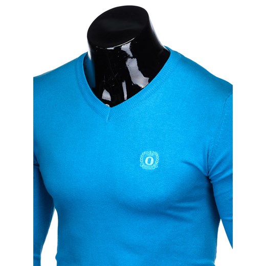 Sweter męski E74 - błękitny