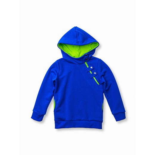 Bluza dziecięca z kapturem KB005 - niebieska/zielona