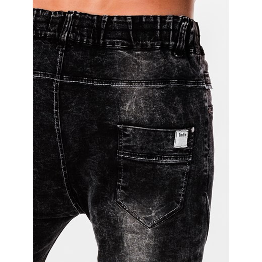 Spodnie męskie jeansowe joggery P174 - czarne