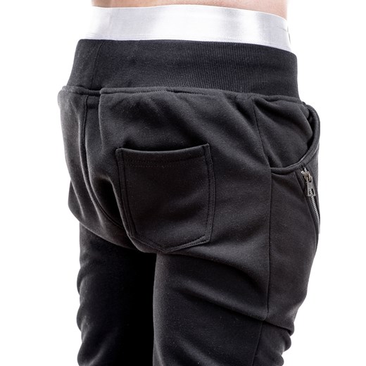 Spodnie męskie dresowe P184 - czarne