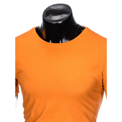 T-shirt męski z nadrukiem S978 - pomarańczowy