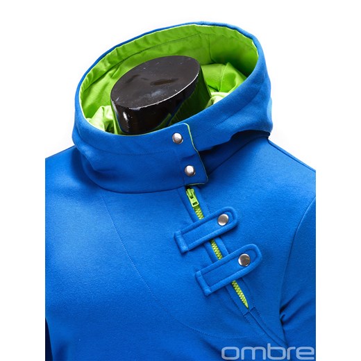 Bluza męska z kapturem PACO - niebieska/zielona