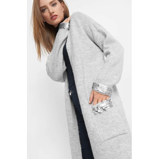 Szary sweter damski ORSAY w stylu glamour 