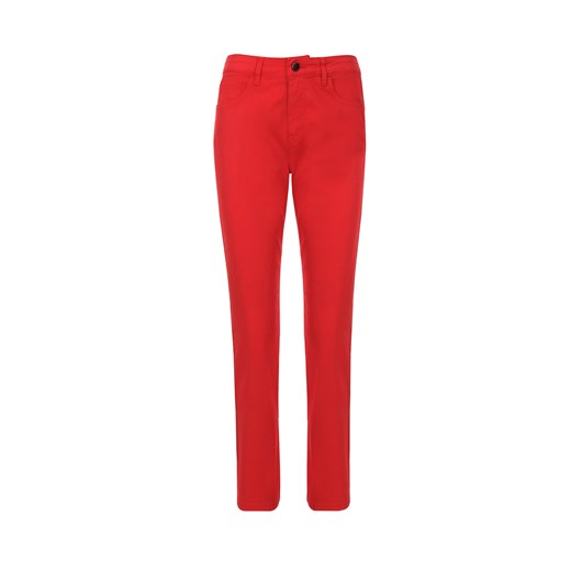 Czerwone jeansy damskie Armani Jeans w miejskim stylu 