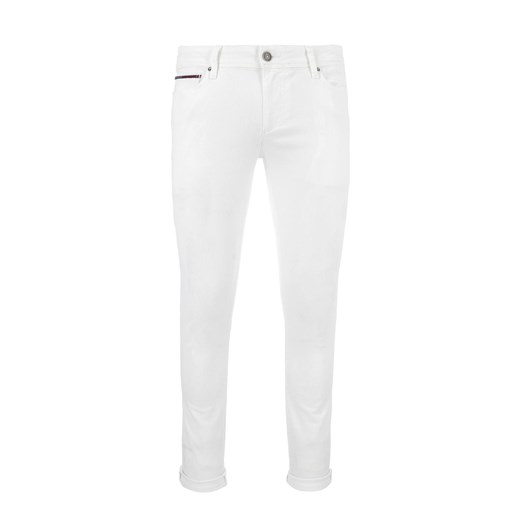 Białe jeansy męskie Tommy Jeans bez wzorów 