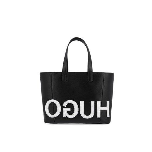 Hugo Boss shopper bag z aplikacjami duża 