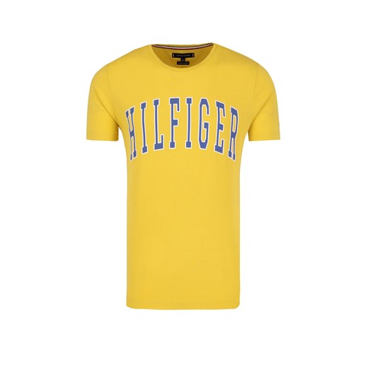 T-shirt męski żółty Tommy Hilfiger z krótkimi rękawami 