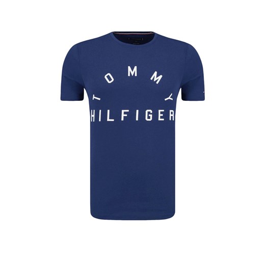 T-shirt męski Tommy Hilfiger niebieski z krótkimi rękawami 