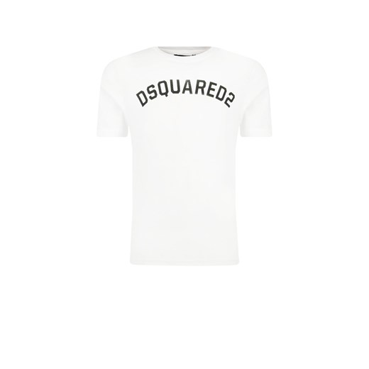 T-shirt chłopięce Dsquared2 biały z krótkimi rękawami 