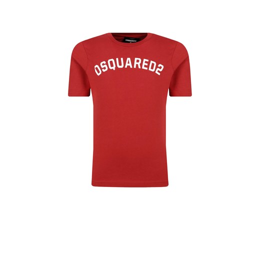 Dsquared2 t-shirt chłopięce z krótkim rękawem czerwony letni 