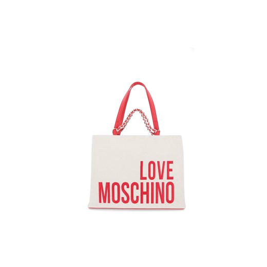 Shopper bag Love Moschino bez dodatków z nadrukiem 