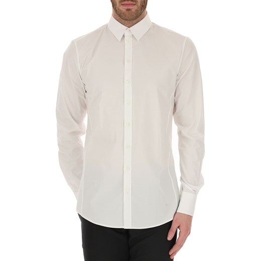 Biała koszula męska Dolce & Gabbana z długim rękawem 