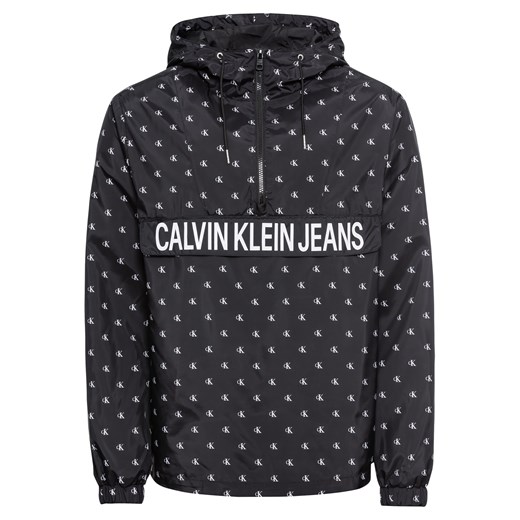 Kurtka męska Calvin Klein z napisami nylonowa czarna 