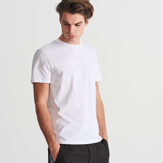 Reserved - Bawełniany T-shirt - Biały  Reserved XL 