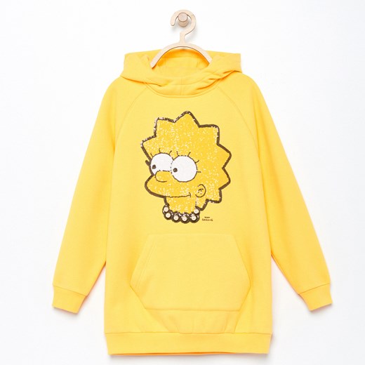 Reserved - Bluza z kapturem The Simpsons - Żółty  Reserved 158 