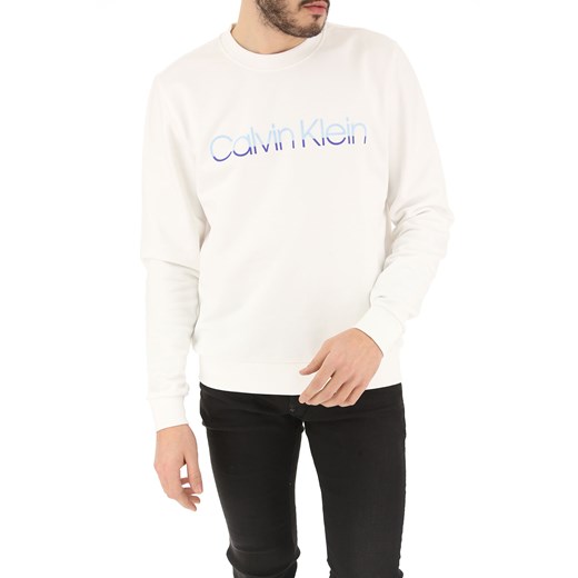 Calvin Klein Bluza dla Mężczyzn Na Wyprzedaży w Dziale Outlet, biały, Bawełna, 2019, XL XXL