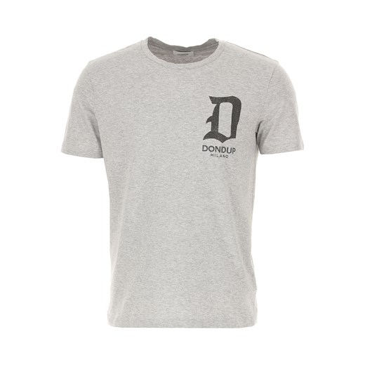 Szary t-shirt męski Dondup z krótkim rękawem 