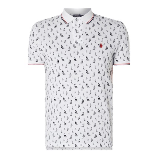 Koszulka polo o kroju custom slim fit z wzorem na całej powierzchni  Polo Ralph Lauren XL Peek&Cloppenburg 