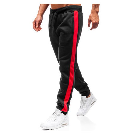 Spodnie dresowe joggery męskie czarne Denley KZ07 Denley  XL okazyjna cena  