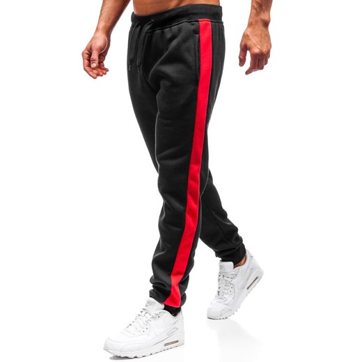 Spodnie dresowe joggery męskie czarne Denley KZ07 Denley  L promocja  