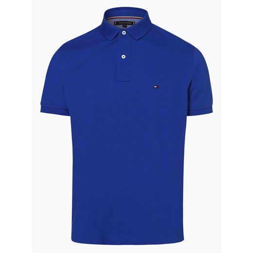 T-shirt męski Tommy Hilfiger niebieski z krótkim rękawem bawełniany 