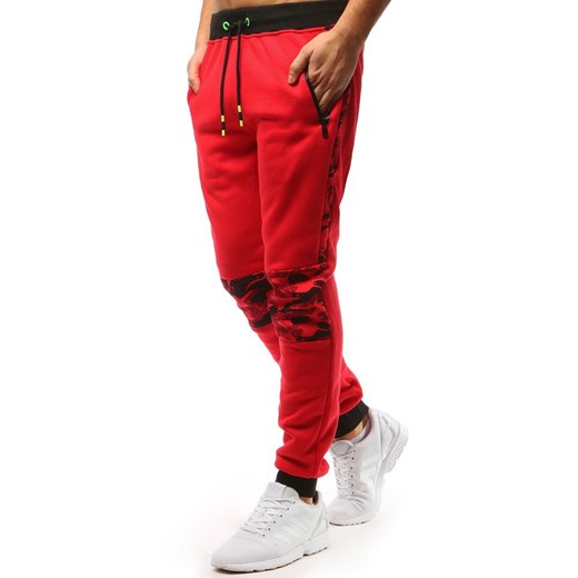 Czerwone spodnie męskie Dstreet w sportowym stylu 