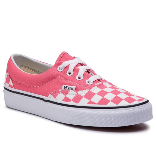 Trampki damskie Vans różowe w kratkę z niską cholewką