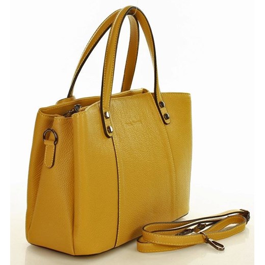 Shopper bag Mazzini duża skórzana bez dodatków na ramię elegancka 
