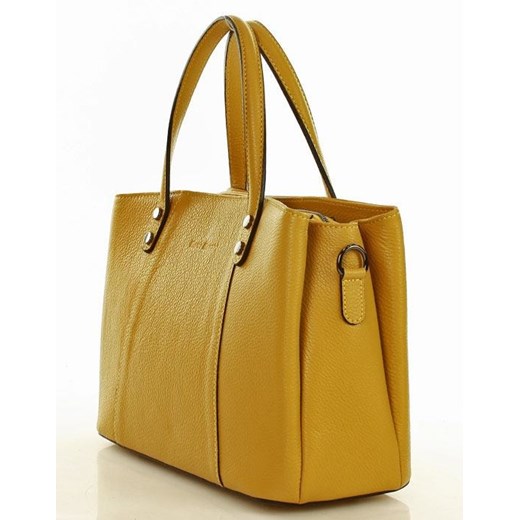 Shopper bag Mazzini elegancka duża na ramię matowa bez dodatków 