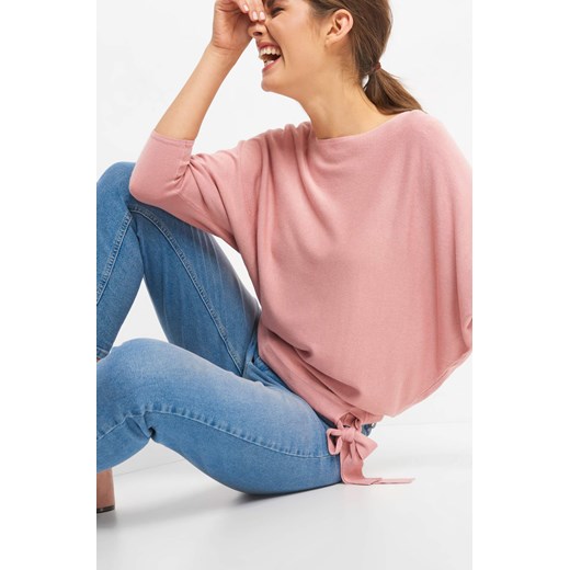 Sweter damski ORSAY różowy z okrągłym dekoltem 