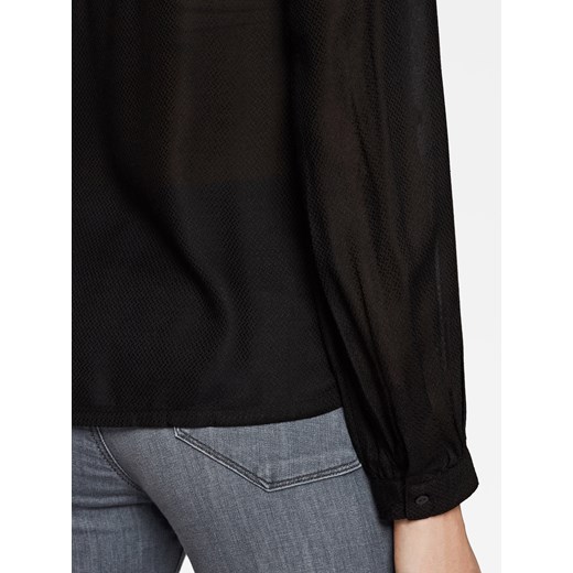 Mavi bluzka damska czarna z wiskozy z długimi rękawami 