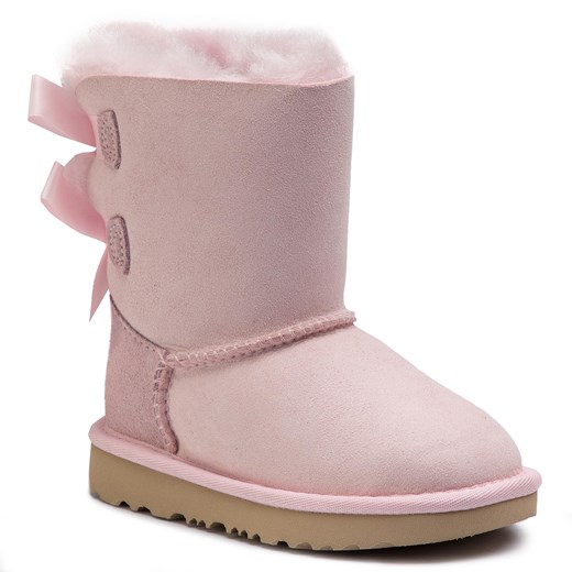 Buty zimowe dziecięce Ugg różowe wełniane bez zapięcia emu 