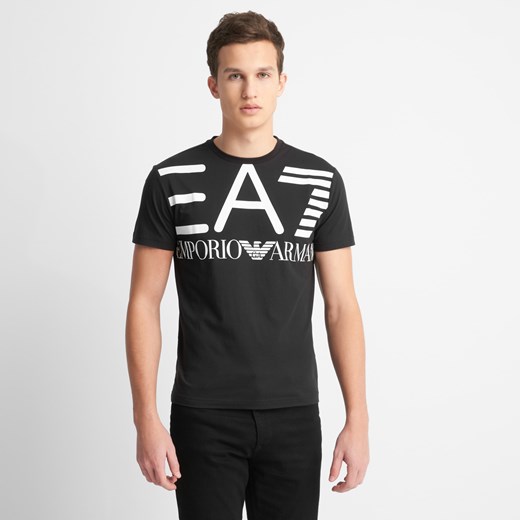 T-shirt męski Ea7 Emporio Armani z napisem 
