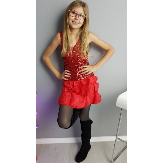 Sukienka dziewczęca czerwona Ligari Kids 