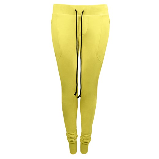 Żółte spodnie sportowe Sugarbird "montrose" z tkaniny bez wzorów 