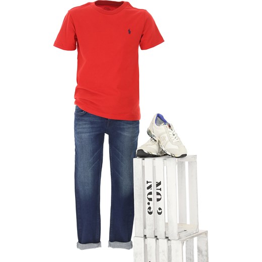 Ralph Lauren Koszulka Dziecięca dla Chłopców Na Wyprzedaży, czerwony, Bawełna, 2019, 5Y 7Y