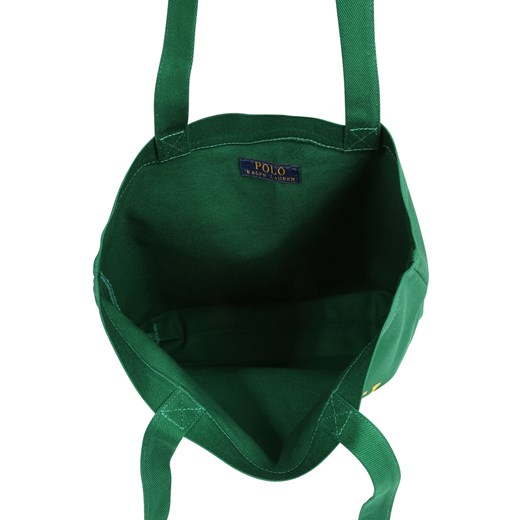 Shopper bag zielona Polo Ralph Lauren młodzieżowa na ramię 