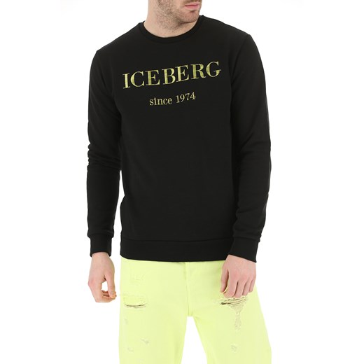 Iceberg Bluza dla Mężczyzn Na Wyprzedaży, czarny, Bawełna, 2019, L M S XL